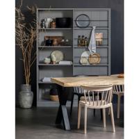 WOOOD Eettafel 'Tablo' Mangohout Visgraat, met X-poot, 180 x 90cm - thumbnail