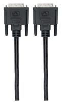 Manhattan 355322 DVI-kabel DVI-D-stekker naar DVI-D-stekker zwart 2 m - thumbnail