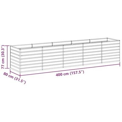 Verhoogde plantenbak Licht Bruin 400 x 80 x 77 cm