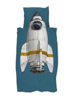 Snurk Rocket Smokey Blue dekbedovertrek - thumbnail