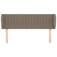 Hoofdbord met randen 147x23x78/88 cm stof taupe - thumbnail