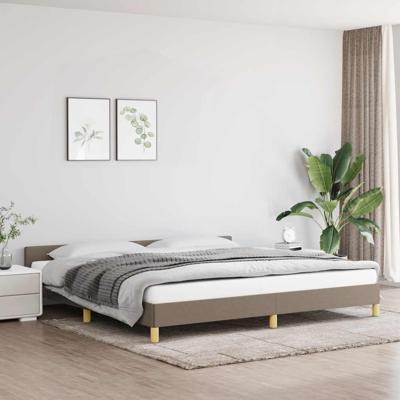 Bedframe zonder matras stof taupe 200x200 cm