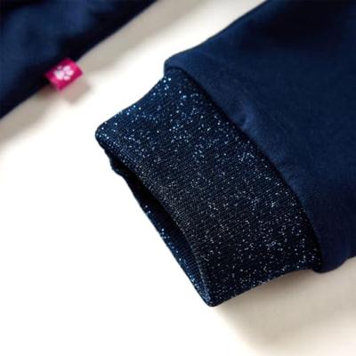 Kinderjurk met lange mouwen 116 marineblauw - thumbnail