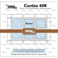 Crealies • rechthoekig postzegelvel rachel met 6 rechthoeken - thumbnail