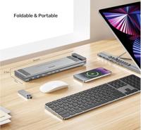 UNITEK VERSTELBARE LAPTOPSTANDER + HUB - thumbnail