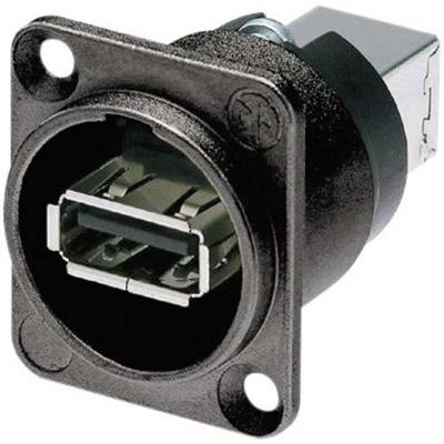 Neutrik NAUSB-W B USB A naar B verloop chassisdeel zwart