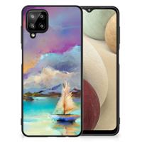 Kleurrijke Telefoonhoesje Samsung Galaxy A12 Boat - thumbnail