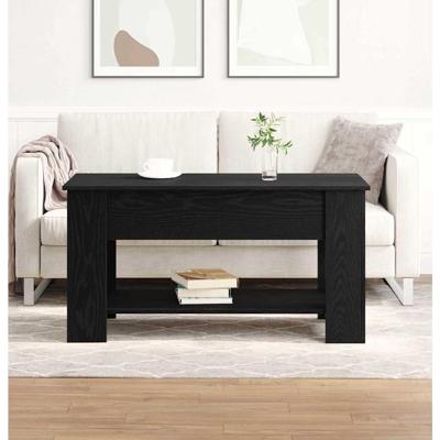 Salontafel Zwart eiken 101 x 49 x 52 cm Bewerkt hout