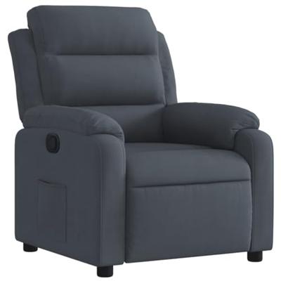 Fauteuil verstelbaar fluweel donkergrijs Fauteuil verstelbaar fluweel donkergrijs
