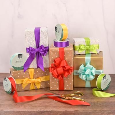 Vaessen Creative • satijnlint 20mx25mm geelgoud