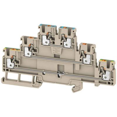 Weidmüller 2428840000 Doorgangsklem 3-etages 5.1 mm Spanveer Beige 50 stuk(s)