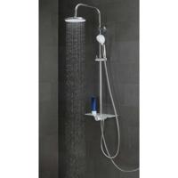 Regendouche Opbouwset Schutte Aquastar 5 Functies met Planchet Chroom Wit - thumbnail