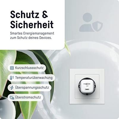 Ansmann Home Charger HC130PD-mini USB-oplader 30 W Thuis Uitgangsstroom (max.) 3000 mA Aantal uitgangen: 1 x USB-C GaN, USB Power Delivery (USB-PD)