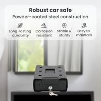 VidaXL Auto safe met slot zwart 22 x 16 x 7 cm staal - thumbnail