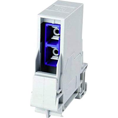 Telegärtner 100022789 Aansluitdoos IP44, Cat. 6a Montagerail-outlet Grijs 1 stuk(s)