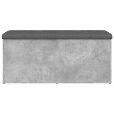 Opbergbankje 102x42x45 cm bewerkt hout betongrijs