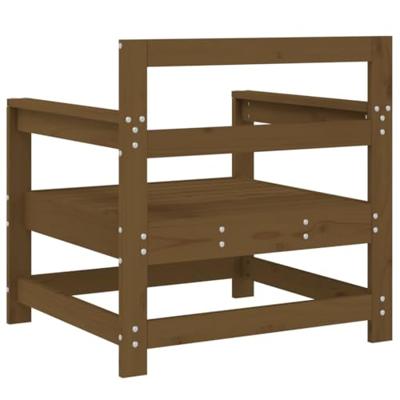 Tuinstoelen 2 st massief grenenhout honingbruin