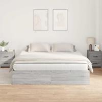 Bedframe Grijs sonoma 200 x 200 x 31.5 cm Bewerkt hout - thumbnail