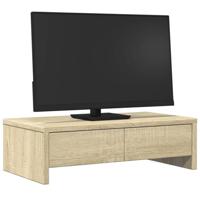 Monitorstandaard met lades 50x27x15 cm hout sonoma eikenkleur - thumbnail