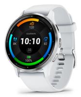 Orologio GPS connesso - GARMIN - Venu 3 - WiFi - 35,4 mm (1,4) - Acciaio argentato, cassa bianca e cinturino in silicone bianco - thumbnail