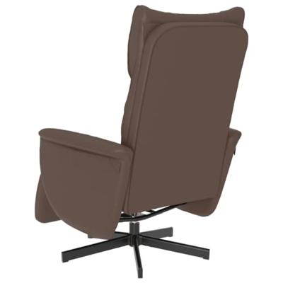 Fauteuil verstelbaar met voetensteun kunstleer bruin