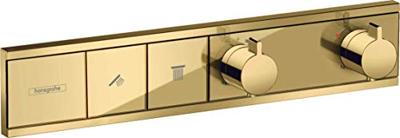 Hansgrohe RainSelect thermostaat inbouw voor 2 functies, Polished Gold Optic Hansgrohe RainSelect thermostaat inbouw voor 2 functies, Polished Gold Optic