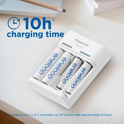 Panasonic USB lader BQ-CC61 + 4 Eneloop AA batterijen - thumbnail