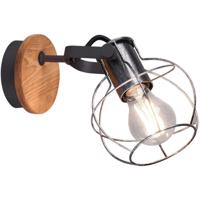 LED Wandlamp 1-lichts E27 - Mat Zilver Aluminium - thumbnail