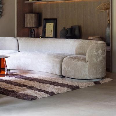 WOOOD Bank 'Combi-Popular' Bank+2 fauteuils, Chenille, kleur Naturel