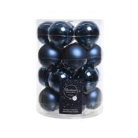Kerstballen Glas Ø6cm Blauw 20st - thumbnail