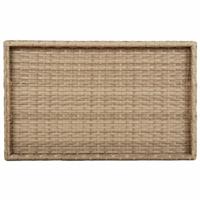 Dienbladtafel inklapbaar 65x40x75 cm poly rattan beige - thumbnail