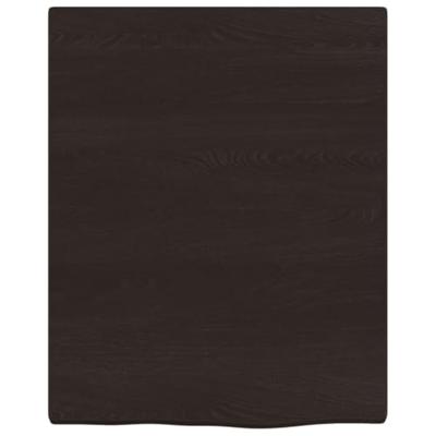 VidaXL Wastafelblad 40x50x(2-4) cm behandeld massief hout donkerbruin