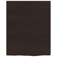 VidaXL Wastafelblad 40x50x(2-4) cm behandeld massief hout donkerbruin - thumbnail
