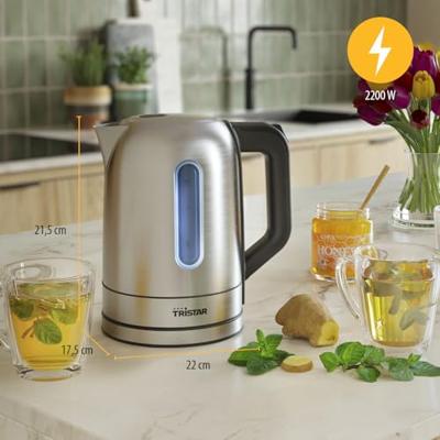 Tristar WK-1344 Waterkoker Aantal/Volume: 1.7 l RVS (zijdemat)