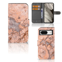 Google Pixel 8 | Bookcase | Marmer Oranje - thumbnail
