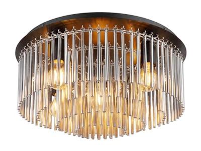 Globo Zwarte plafondlampGorley met glas Ø 50cm - 15698D1