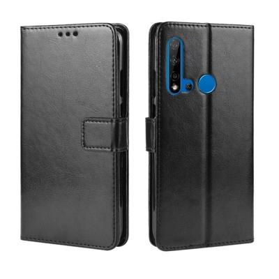 Retro Crazy Horse textuur horizontale Flip lederen case voor Huawei P20 Lite (2019)/Nova 5i met houder & kaartsleuven & fotolijstjes (zwart)