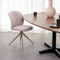 LABEL51 Eetkamerstoel Kimo - Naturel - Boucle - Taupe Frame - thumbnail