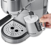 Severin KA 5997 Espressomachine met filterhouder Chroom (geborsteld), Zwart 1350 W Met melkopschuimer - thumbnail