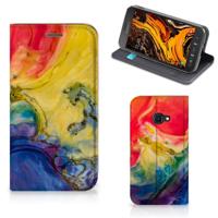 Bookcase Samsung Galaxy Xcover 4s Watercolor Dark - thumbnail