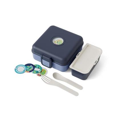 Kinderbrooddoos - MONBENTO - Inclusief bestek - BPA-vrij - Snacky Infinity Blue