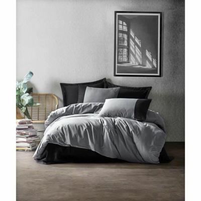 Beddengoedset - 1 dekbedovertrek 220 x 240 cm + 2 kussenslopen 60 x 60 cm - 100% katoen - Grijs