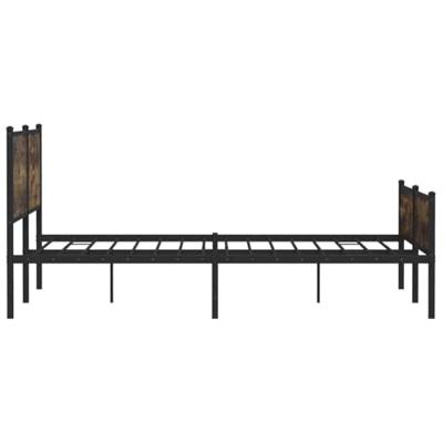 Bedframe zonder matras metaal gerookt eikenkleurig 193x203 cm Bedframe zonder matras metaal gerookt eikenkleurig 193x203 cm