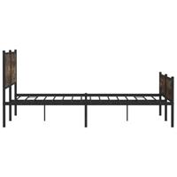Bedframe zonder matras metaal gerookt eikenkleurig 193x203 cm - thumbnail