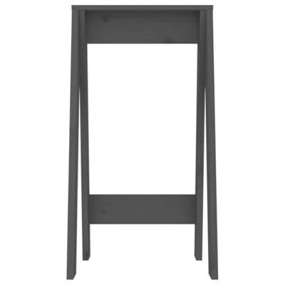 Krukken 2 st 40x40x75 cm massief grenenhout grijs