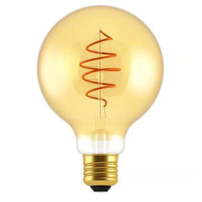 Decoratieve E27 G125 LED lichtbron goud spiraal Nordlux