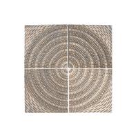 Wanddecoratie Home ESPRIT Gouden Modern 80 x 3,5 x 80 cm (4 Onderdelen) - thumbnail