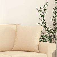 VidaXL Sierkussens 2 st 40x40 cm stof crèmekleurig - thumbnail