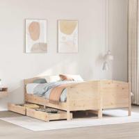 Bedframe zonder matras massief grenenhout 140x190 cm - thumbnail