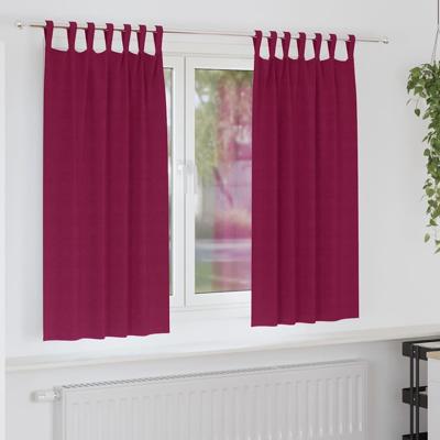 Gordijnen met gordijnen 2 pcs Wijnrood Polyester